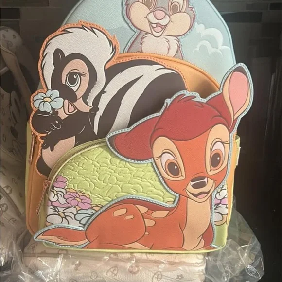 Loungefly Bambi and Friends Backpack - Multicolor Loungefly Disney Bambi & Friends Mini Backpack | Hot Topic main image 3